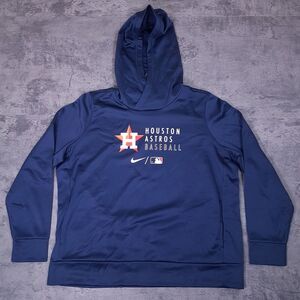 NIKE Dri-Fit Houston Astros Official Team Hoodie Sweatshirt Mens Size 2XL Blue‎